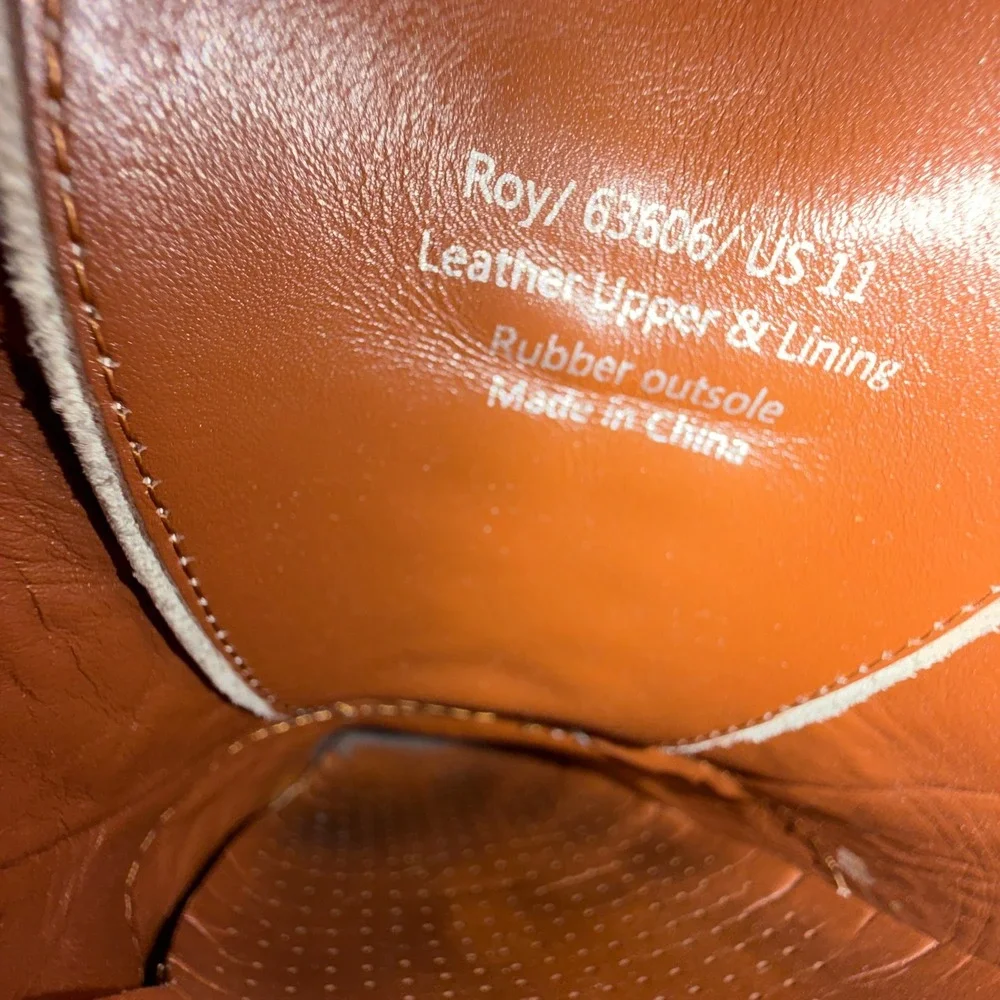Warfield & Grand Roy Oxford Mens 11 Wingtip Cognac Brogue Leather EUC